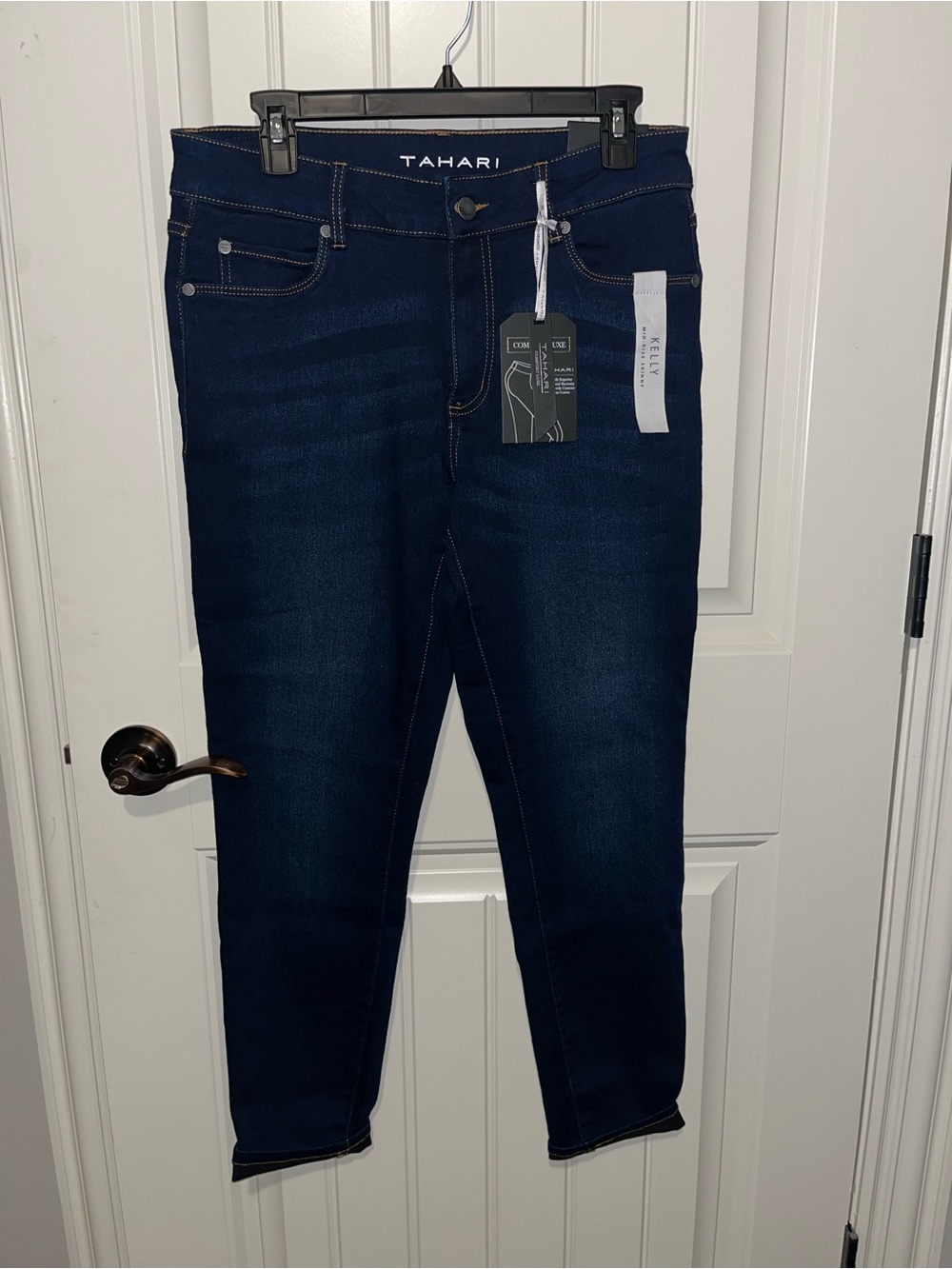 Tahari Dark Blue Skinny Jeans - Stretch Denim